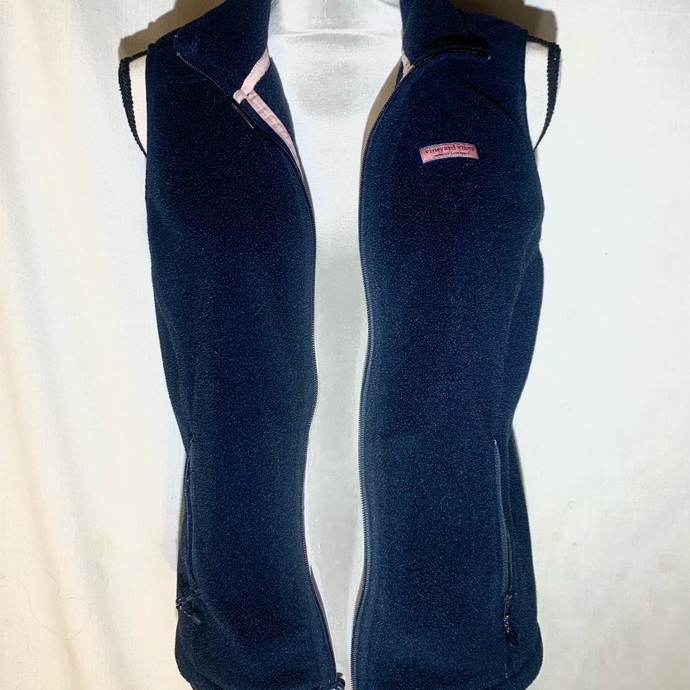 Vineyard vines navy fleece vest